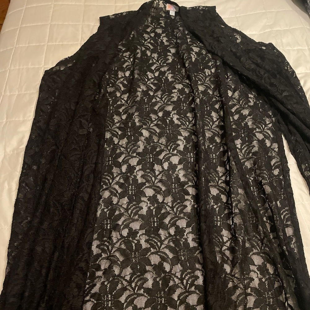 LulaRoe Black lace Duster